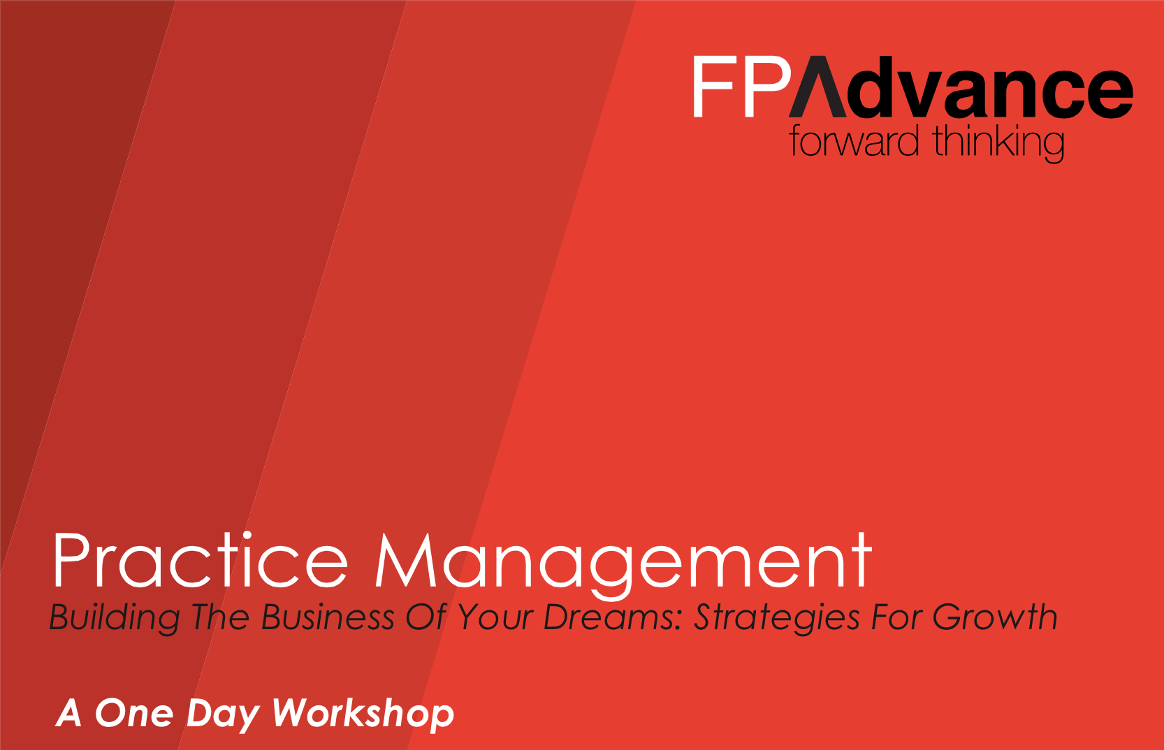 Practice Management Workshop - FP Advance